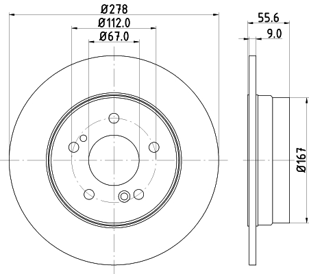 Гальмівний диск 8DD 355 101-011 HELLA PAGID #3