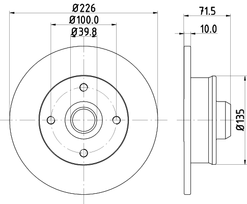 Гальмівний диск 8DD 355 101-661 HELLA PAGID #3