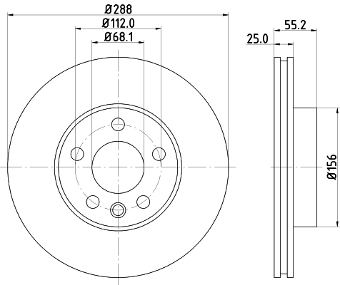 Тормозной диск   8DD 355 104-481   HELLA PAGID