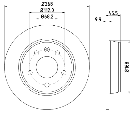 Тормозной диск   8DD 355 104-501   HELLA PAGID