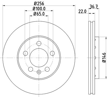 Тормозной диск   8DD 355 105-361   HELLA PAGID