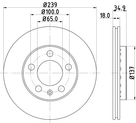 Тормозной диск 8DD 355 107-651 HELLA PAGID #3