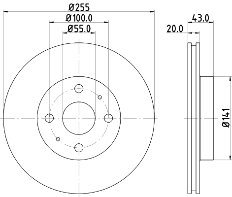 Тормозной диск 8DD 355 108-881 HELLA PAGID #3