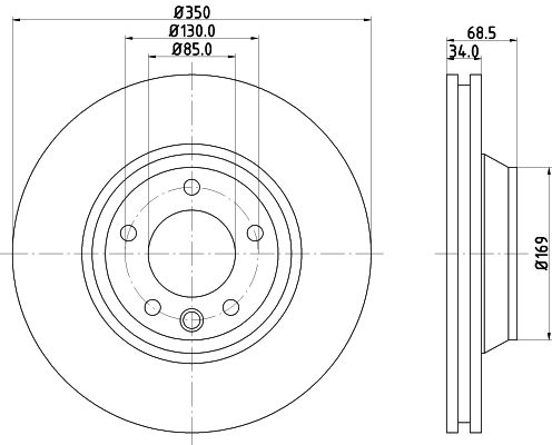Тормозной диск 8DD 355 109-761 HELLA PAGID #3