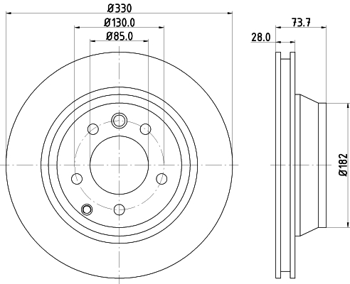 Тормозной диск 8DD 355 109-821 HELLA PAGID #3