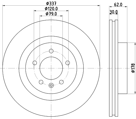 Тормозной диск 8DD 355 111-481 HELLA PAGID #3