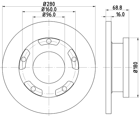 Тормозной диск 8DD 355 113-811 HELLA PAGID #3