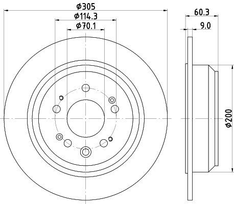 Тормозной диск   8DD 355 116-111   HELLA PAGID