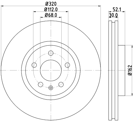 Тормозной диск   8DD 355 117-191   HELLA PAGID