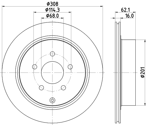 Тормозной диск 8DD 355 118-811 HELLA PAGID #3