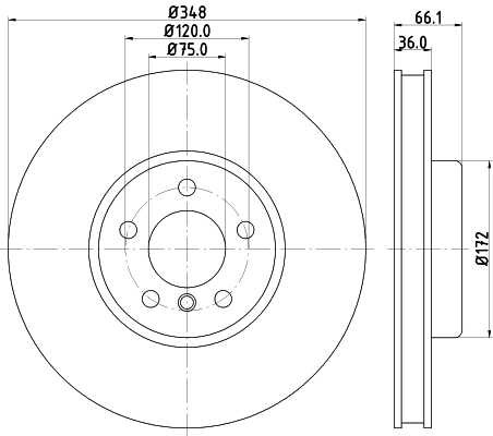 Тормозной диск 8DD 355 119-261 HELLA PAGID #3
