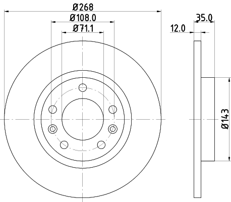 Тормозной диск 8DD 355 120-491 HELLA PAGID #3