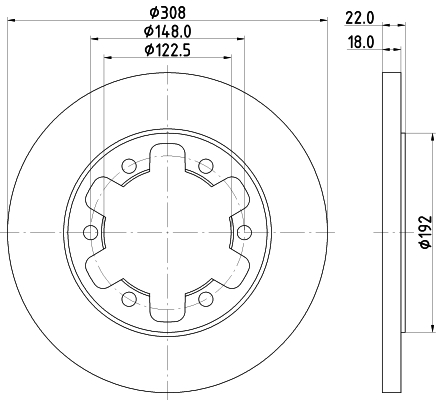 Тормозной диск 8DD 355 122-831 HELLA PAGID #3