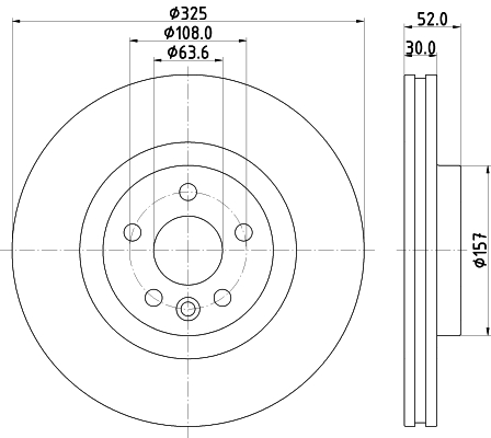 Тормозной диск   8DD 355 123-111   HELLA PAGID