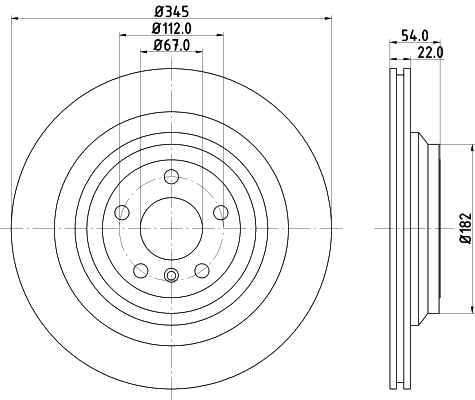 Тормозной диск   8DD 355 126-311   HELLA PAGID