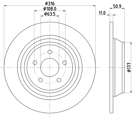 Тормозной диск 8DD 355 126-581 HELLA PAGID #3