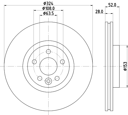 Тормозной диск   8DD 355 126-661   HELLA PAGID