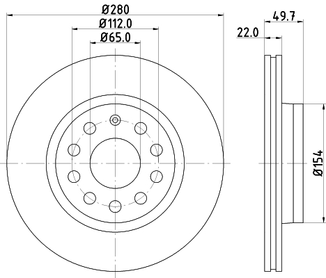 Тормозной диск   8DD 355 127-991   HELLA PAGID