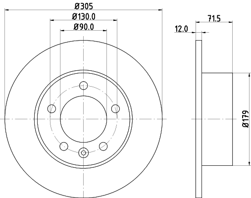 Тормозной диск   8DD 355 129-201   HELLA PAGID