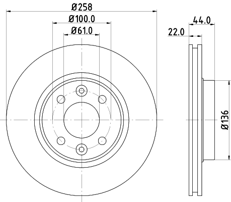 Тормозной диск   8DD 355 129-621   HELLA PAGID