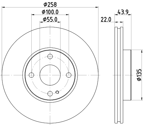 Тормозной диск   8DD 355 131-821   HELLA PAGID