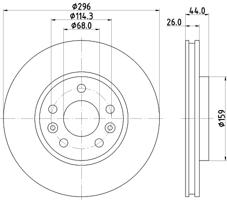 Тормозной диск   8DD 355 131-871   HELLA PAGID