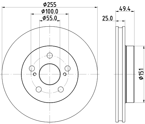Тормозной диск   8DD 355 131-911   HELLA PAGID