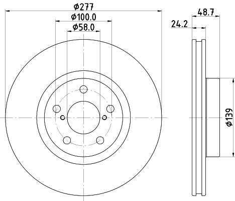 Тормозной диск 8DD 355 132-711 HELLA PAGID #2