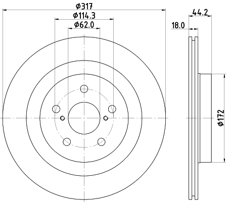 Тормозной диск   8DD 355 134-961   HELLA PAGID