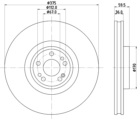 Тормозной диск   8DD 355 135-201   HELLA PAGID