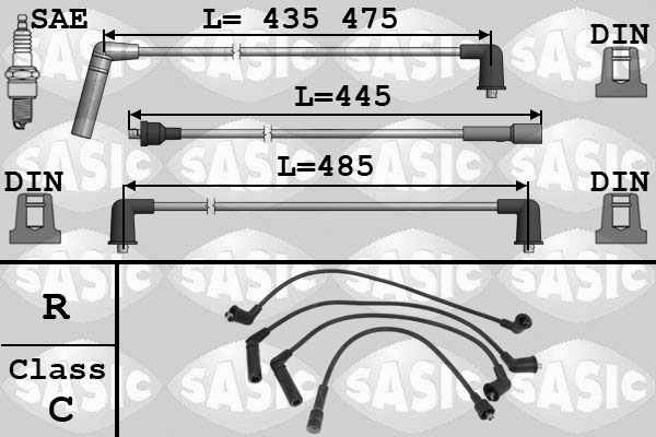 Комплект проводів високої напруги   9286063   SASIC