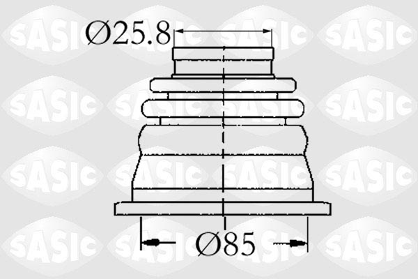 Комплект пыльника, приводной вал   4003408   SASIC