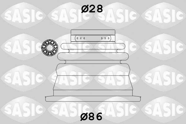 Комплект пыльника, приводной вал   4003464   SASIC