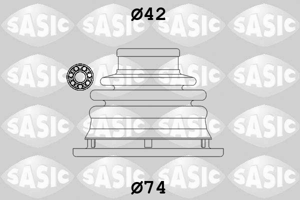 Комплект пыльника, приводной вал   4003470   SASIC