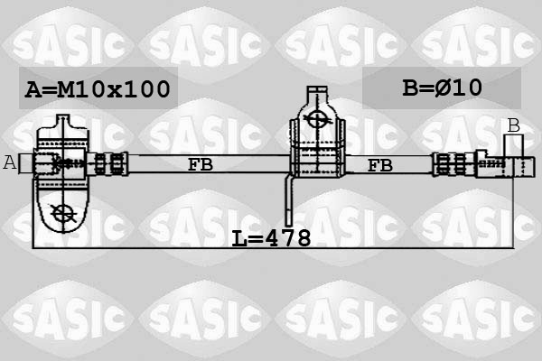 Тормозной шланг   6606032   SASIC