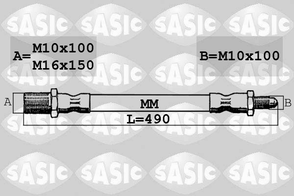 Тормозной шланг   SBH6347   SASIC