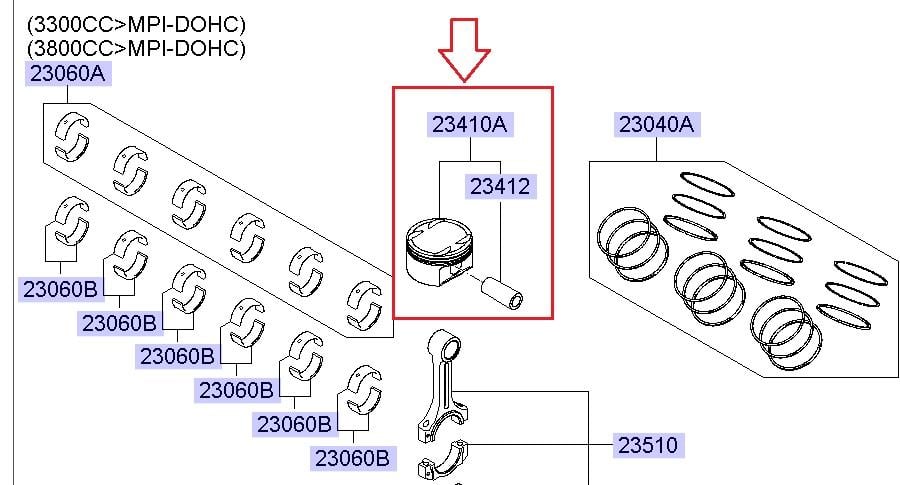 Поршень   2341027940   HYUNDAI