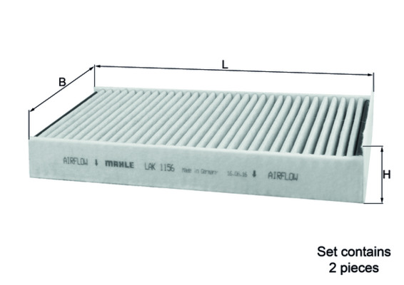 Фільтр, повітря у салоні   LAK 1156/S   MAHLE