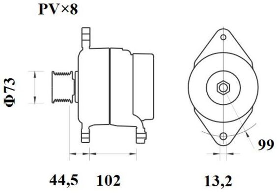 Генератор MG 815 MAHLE #1