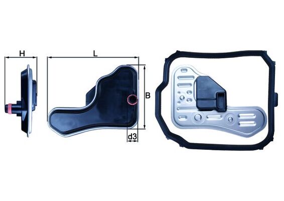 Гидрофильтр, автоматическая коробка передач   HX 148D   MAHLE