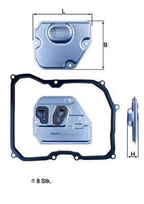 Гідравлічний фільтр, автоматична коробка передач   HX 169KIT   MAHLE