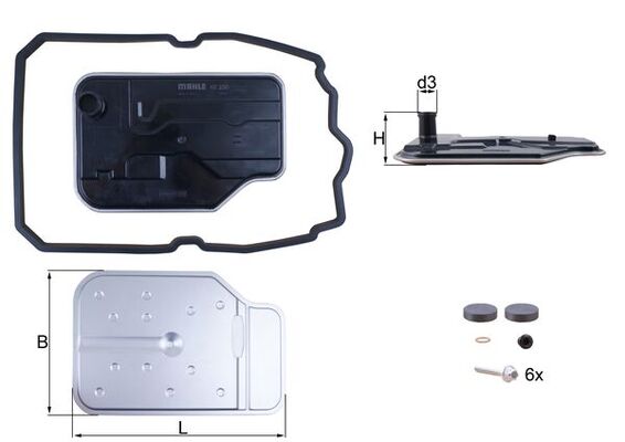 Гідравлічний фільтр, автоматична коробка передач   HX 230 KIT   MAHLE