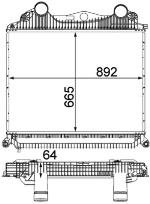 Интеркулер   CI 123 000P   MAHLE