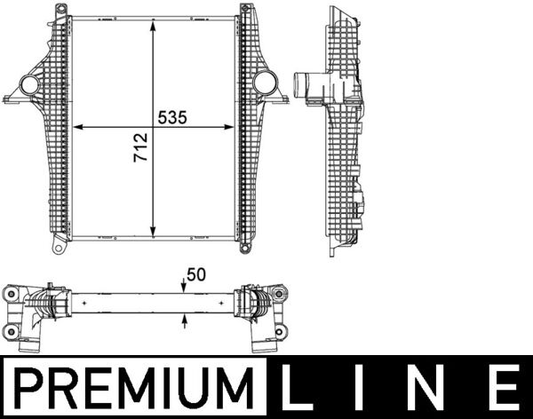 Охолоджувач наддувального повітря   CI 147 000P   MAHLE