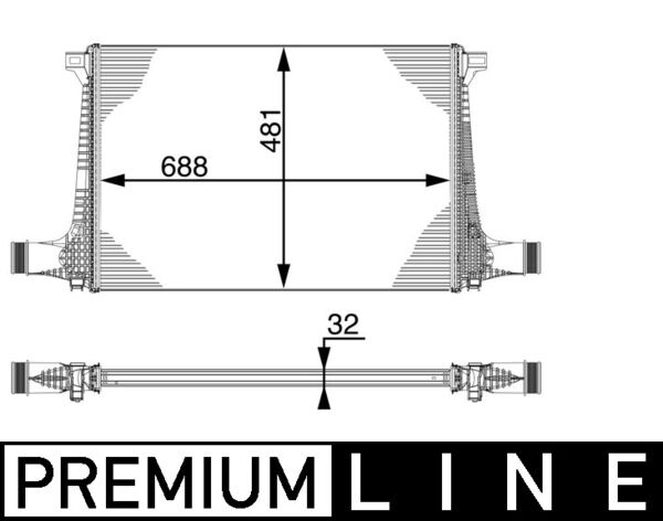 Интеркулер   CI 220 000P   MAHLE