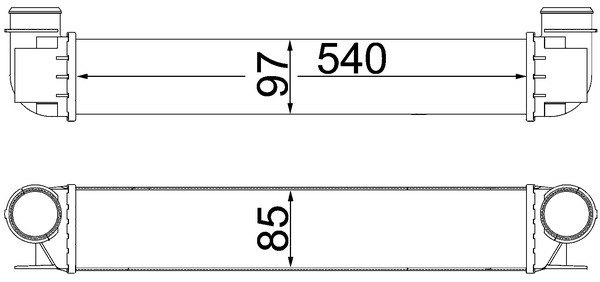 Охолоджувач наддувального повітря   CI 338 000S   MAHLE