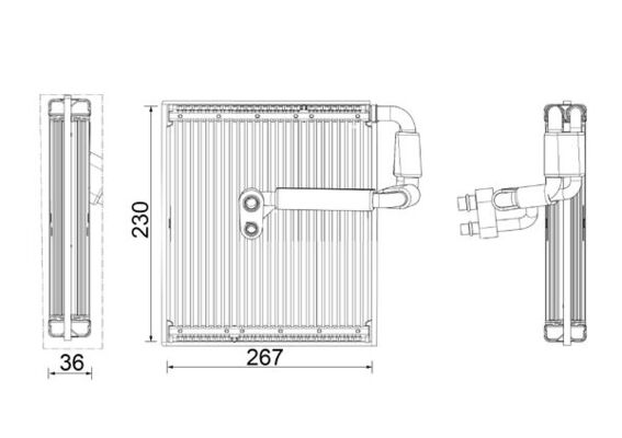 Испаритель, кондиционер   AE 27 000P   MAHLE