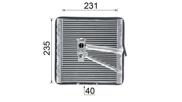 Випарник, система кондиціонування повітря AE 93 000P MAHLE #11