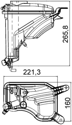 Компенсационный бак, охлаждающая жидкость   CRT 207 000S   MAHLE