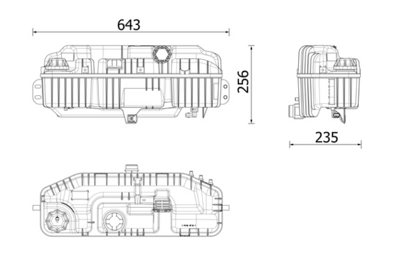 Розширювальний бачок, охолоджувальна рідина   CRT 241 000P   MAHLE
